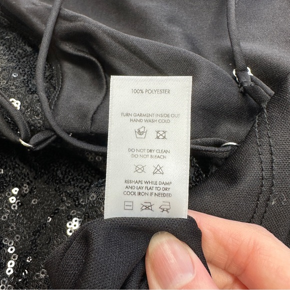 Lucy In The Sky Black Sequins Halter Maxi Dress - Picture 5 of 6